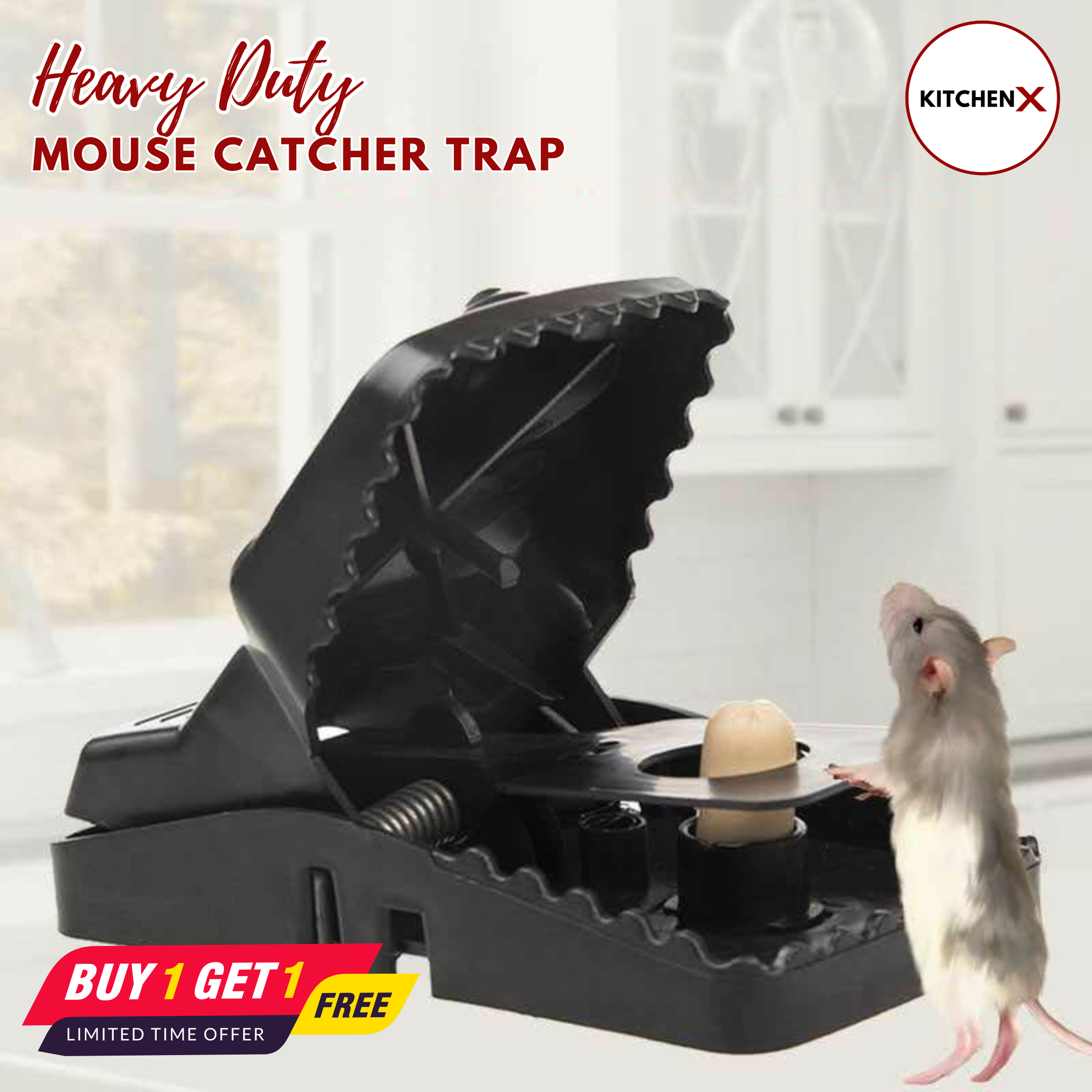 Heavy Duty Mouse Catcher Trap - (BUY 1 GET 1 FREE)