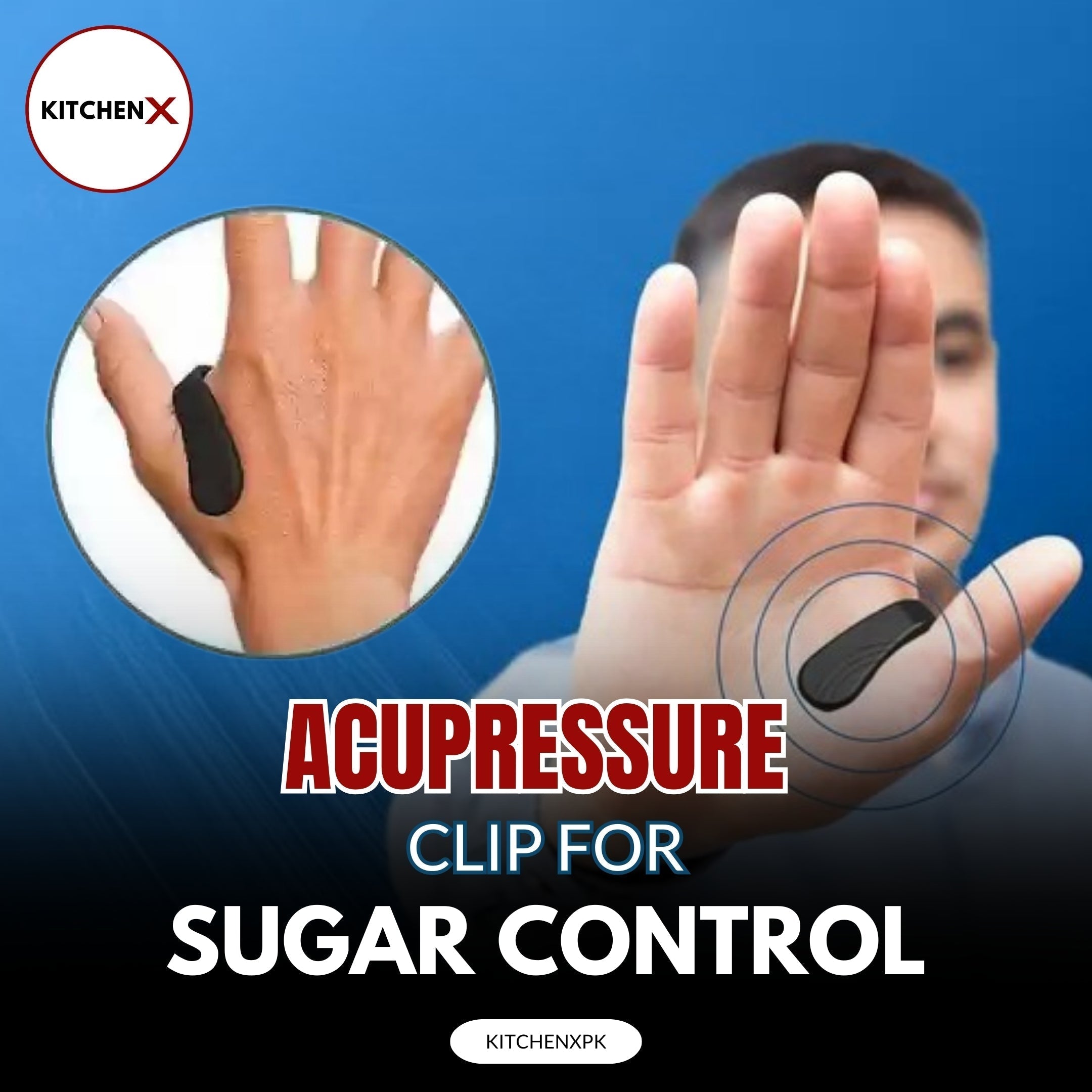 Acupressure Magnetic Sugar Control Clip - (BUY 1 GET 1 FREE)